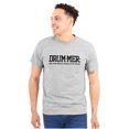 thumbnail image 1 of Drummer One Beats Things Definition Plus Size Crewneck Graphic Tee Shirt Brisco Brands 2X, 1 of 5