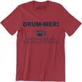 thumbnail image 1 of Drummer One Who Beats Things Funny Band Music Holiday Gift Men's T-Shirt, 1 of 4