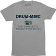 thumbnail image 1 of Drummer One Who Beats Things Funny Band Music Holiday Gift Men's T-Shirt, 1 of 4