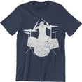thumbnail image 1 of Drummer One Who Beats Things Sticks Funny Band Music Holiday Men's T-Shirt, 1 of 4