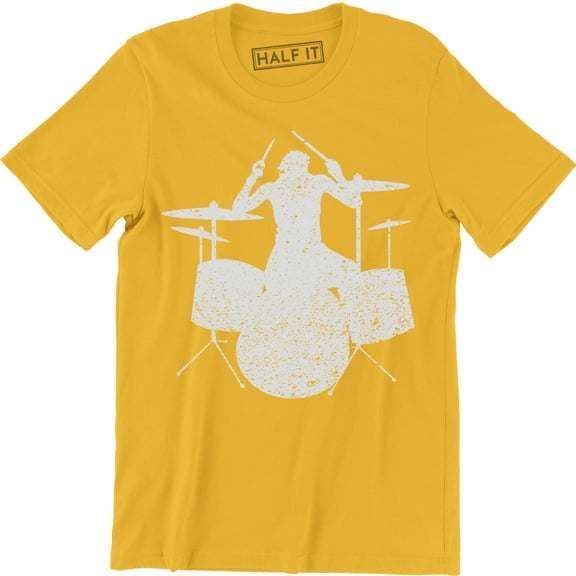 Drummer One Who Beats Things Sticks Funny Band Music Holiday Men's T-Shirt