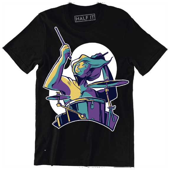 Drummer Playing drums set Funny Woman Music Lover Men's T-Shirt