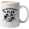 thumbnail image 1 of Drummer Retirement Mug White 11oz - My Retirement Plan - Happy Retirement Coworker Teacher Mom Boss Celebration Company Graduation, 1 of 7