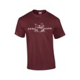 thumbnail image 1 of Drummer Short Sleeve T-shirt Drumset with Heart Pulse-Maroon-Small, 1 of 4