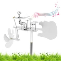 Drummer Windmill Handmade Metal Rock Band Windmill Multifunctional Decorative Drummer Wind Spinner for Garden Patio Yard Lawn