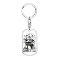 thumbnail image 1 of Drummers Be Crazy Keychain Dog Tag Stainless Steel or 18k Gold, 1 of 16