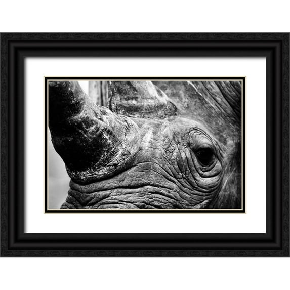 Drummond, Max 32x23 Black Ornate Wood Framed with Double Matting Museum Art Print Titled - Strength