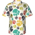 thumbnail image 1 of Drums Artistic Mens Hawaiian Shirt Short Sleeve Casual Button Up Tropical Summer Beach Shirt, 1 of 9