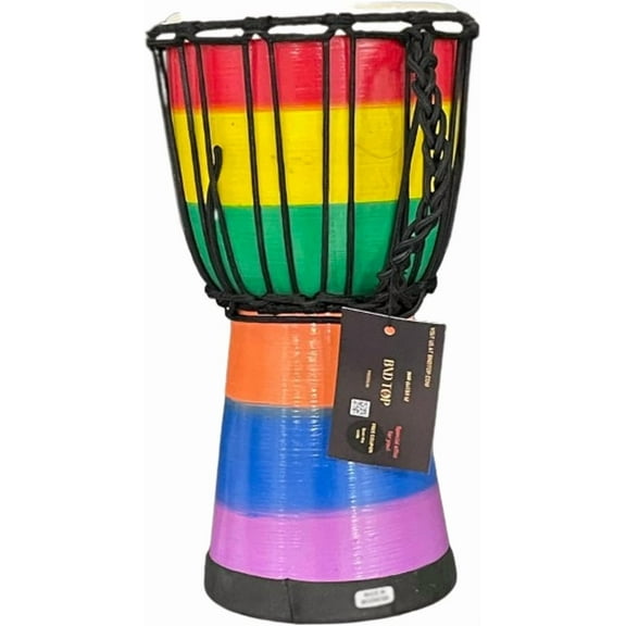 Drums Djembe Drum Djembe jembe is a Rope- goat skin Covered Goblet Drum Played by Hands West Africa style 6x12 rainbow