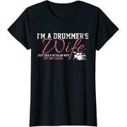 Drums Drummers Wife Vintage Gift Drum Lover T-Shirt