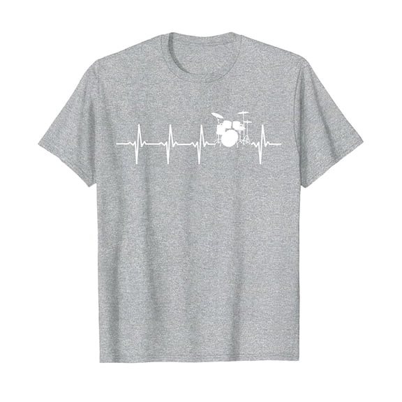 Drums Heartbeat T-Shirt (Grey XL)
