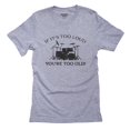 thumbnail image 1 of Drums If It's Too Loud You're Too Old Men's Grey T-Shirt, 1 of 2