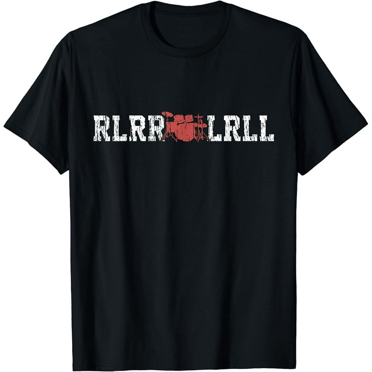 Drummer T-Shirt Paradiddle Tshirt Drumset Tee Rlrr Lrll Drummer T-Shirt Paradiddle Tshirt Drumset Tee Rlrr Lrll