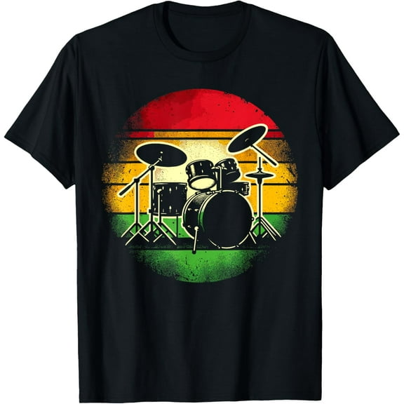 Drums Retro Vintage Drummer Band Drumset T-Shirt