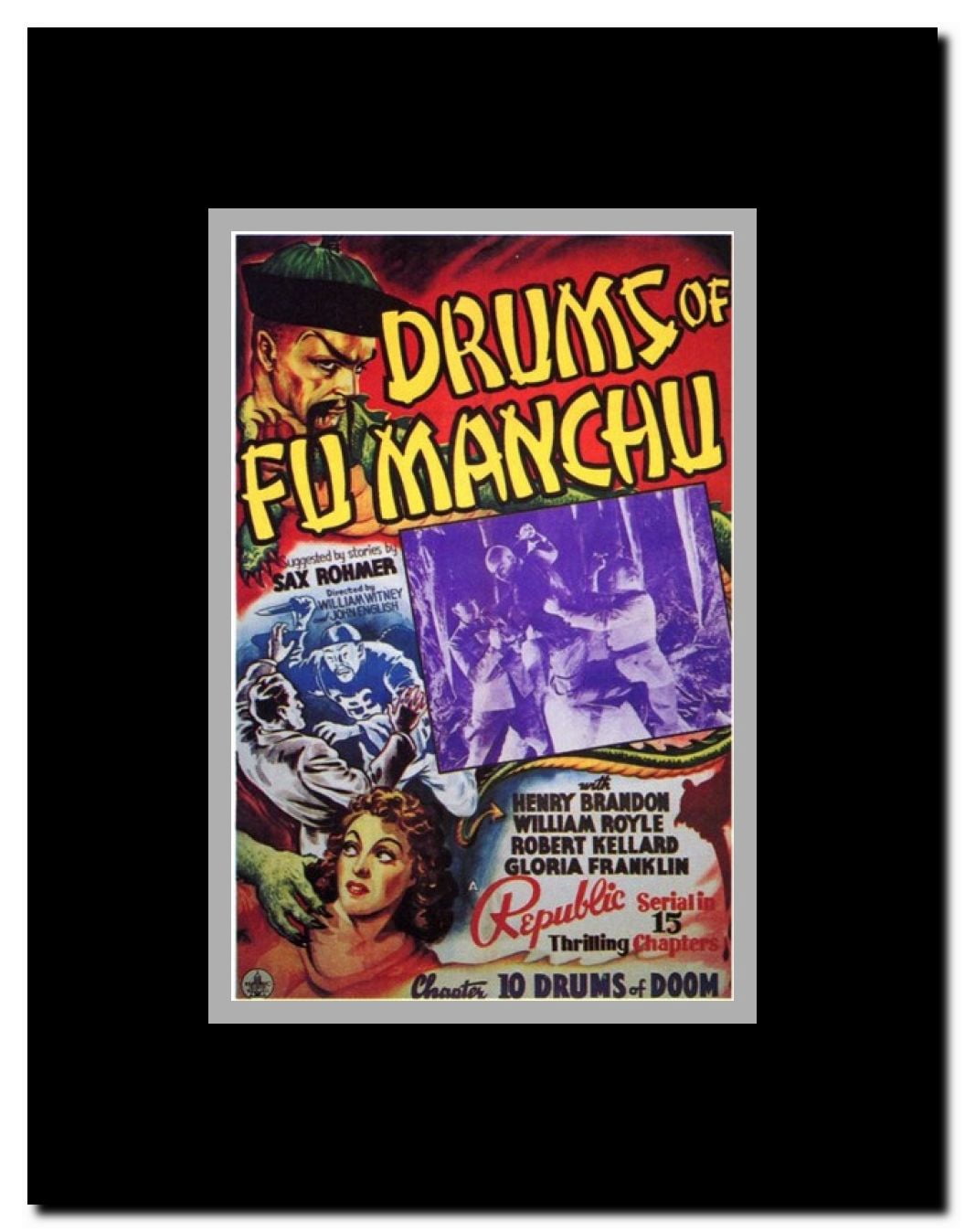 Drums of Fu Manchu Framed Movie Poster