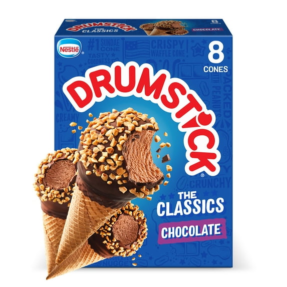 Drumstick Chocolate Sundae Cones, Kosher 8 Count