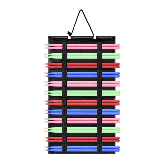 Drumstick Display Bag Hanging Foldable Felt Storage For Percussion Drum Sticks