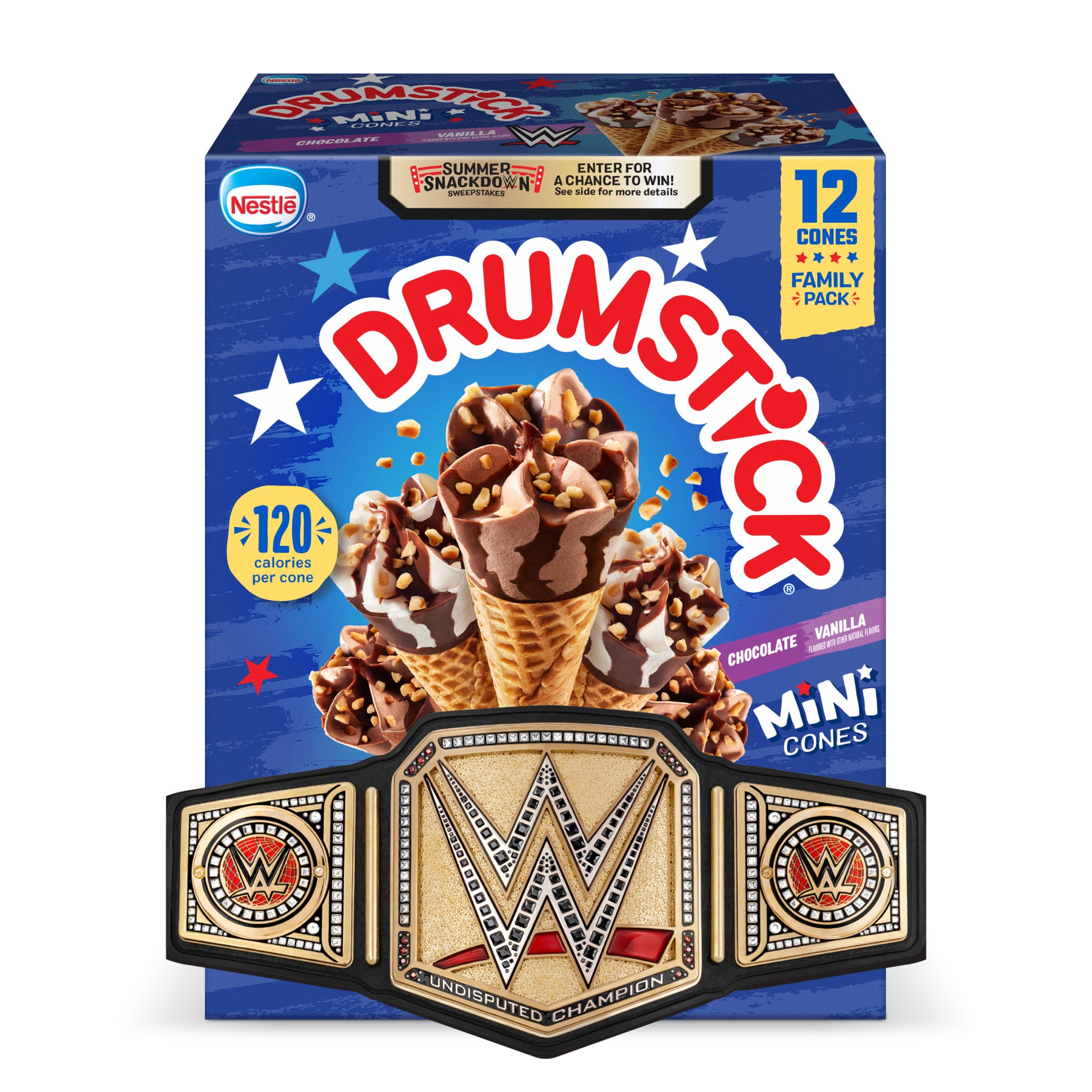 Drumstick Lil' Drums Vanilla & Chocolate Ice Cream Sundae Cones, Kosher, 12 Count