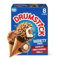 thumbnail image 1 of Drumstick Chocolate, Vanilla Sundae Cones Variety Pack, Kosher, 8 Count, 1 of 16