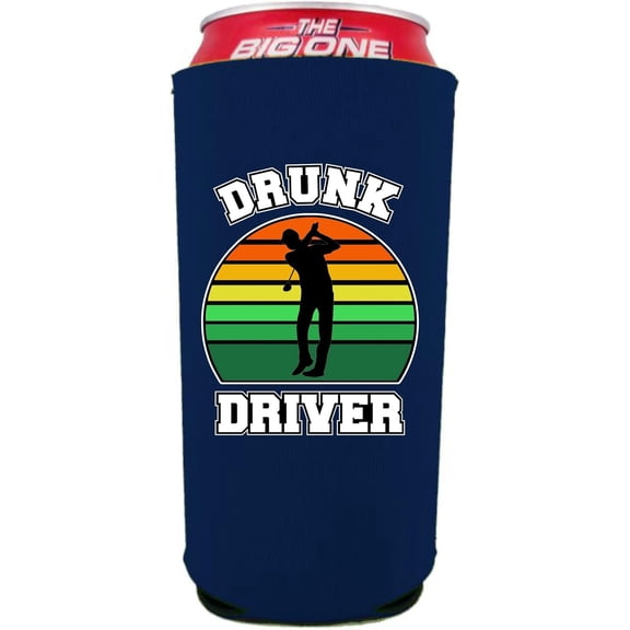 Drunk Driver Golf 24 oz. Can Coolie (Navy Blue)