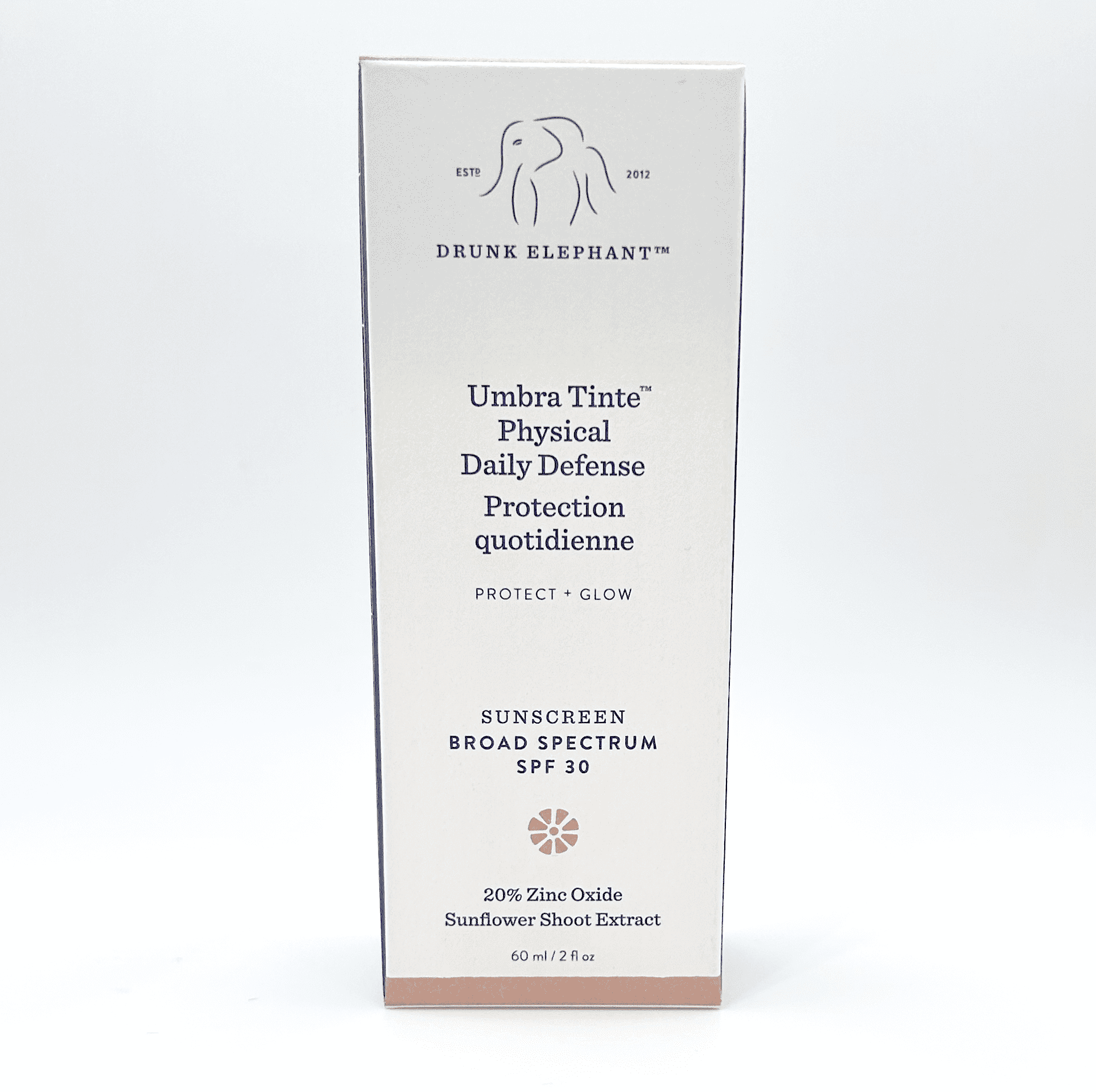 Drunk Elephant Umbra Tinte Physical Daily Defense Face Sunscreen SPF 30 2 Oz/ 60 ML