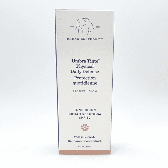 Drunk Elephant Umbra Tinte Physical Daily Defense Face Sunscreen SPF 30 2 Oz/ 60 ML
