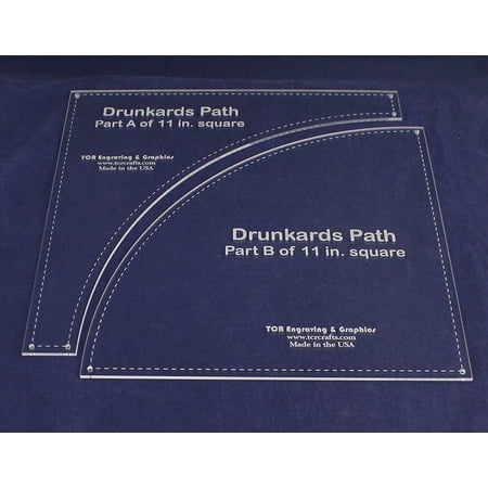 Drunkards Path Quilting Template-1/8 Inch Acrylic
