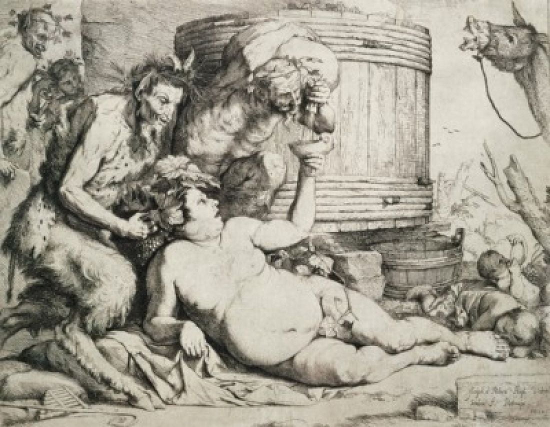 Drunken Silenus by Jusepe De Ribera 1591-1652 Canvas Art - Jusepe De Ribera (18 x 24)