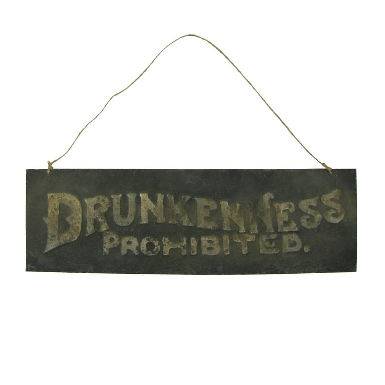 Vintage Style Metal Drunkenness Prohibited Wall Sign Hang Bar Pub Man Cave Decor Vintage Style Metal Drunkenness Prohibited Wall Sign Hang Bar Pub Man Cave Decor