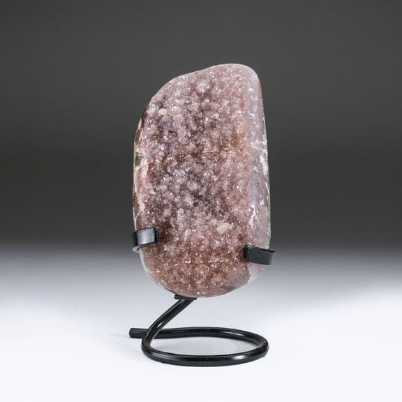 Druzy Crystal Cluster on Metal Stand from Uruguay (2.7 lbs)