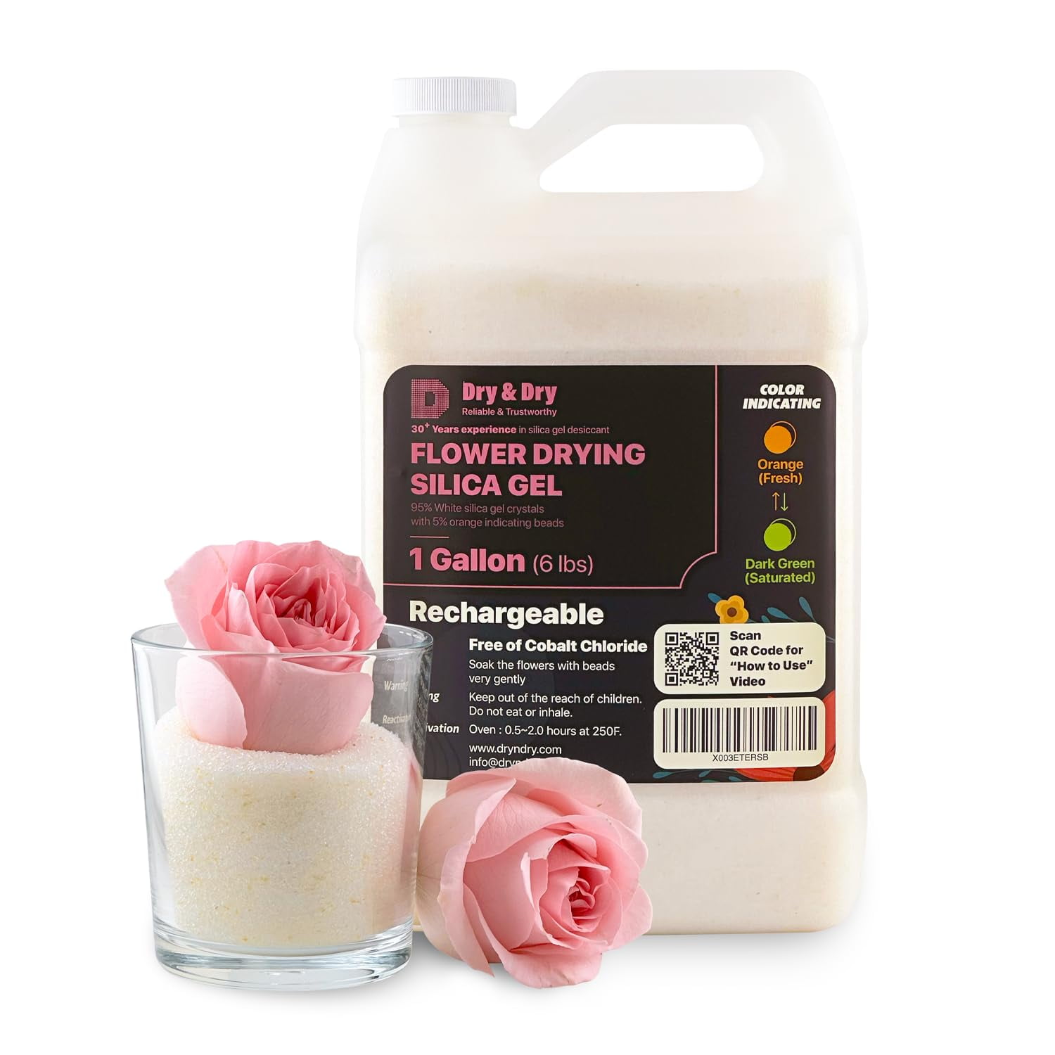 Dry & Dry (1 6 LBS) Color Indicating Premium Silica Gel