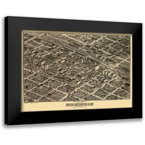 Dry 18x13 Black Modern Framed Museum Art Print Titled - Birmingham Alabama - Dry 1903
