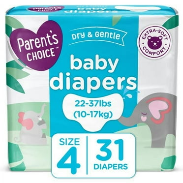 Dry And Gentle Baby Diapers, Size 4, 31 Count Yellow