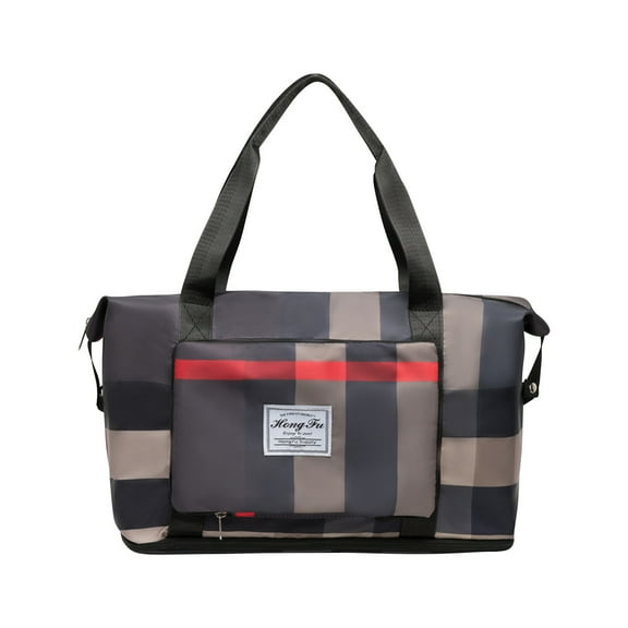 Dry And Wet Separation Sports Portable Shoulder Bag Yoga Fitness Bag Large Capacity Travel Bag Foldable Expansion Gifts for Family Black