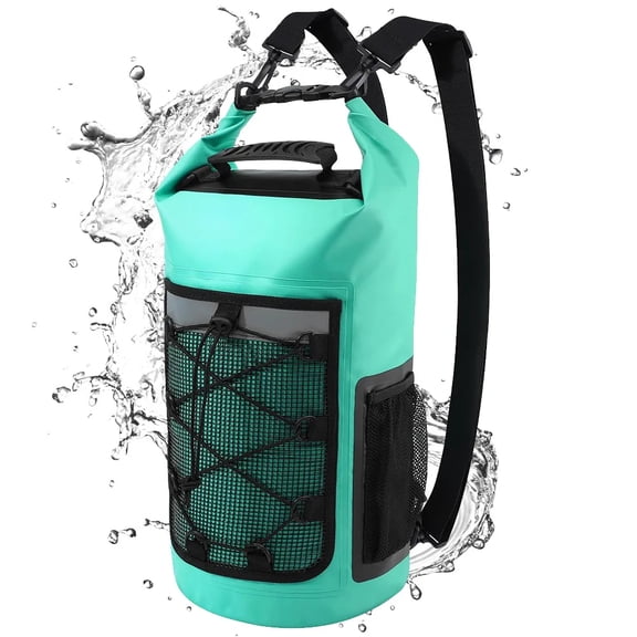Dry Bag Waterproof Backpack Roll Top Outdoor Travel Bag with Reflective Strips 25L