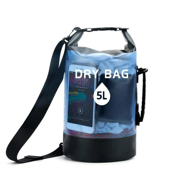 Dry Bag Waterproof for Women Men, 5L Roll Top Lightweight Dry Storage Bag Backpack for Travel Swimming Boating Kayaking Camping & Beach