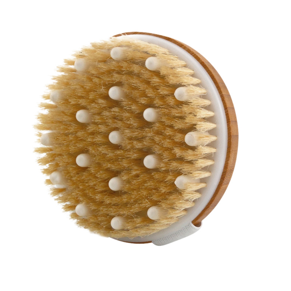 Dry Body Brush for Beautiful Skin Solid Wood Frame & Boar Hair