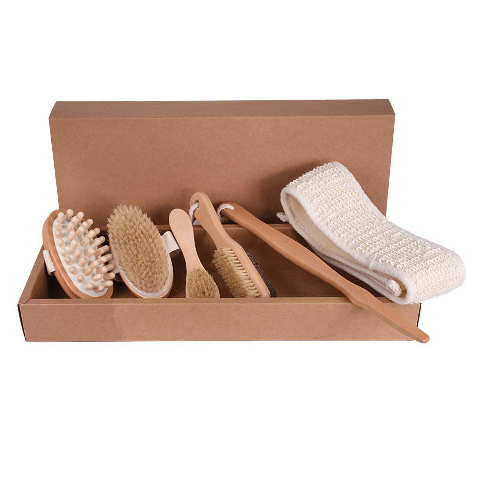 Dry Brushing Body Brush Set Lymphatic Drainage And Skin Exfoliating