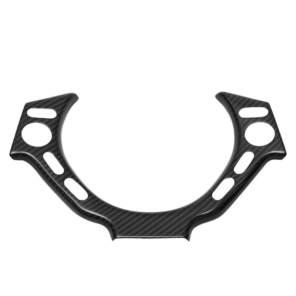 Dry Carbon Fiber Steering Wheel Frame Cover Trim Decorative Interior Accent Accessories Compatible with 2009-2016 Nissan GTR R35 Glossy Car Decals 12.6 inches / 32 cm