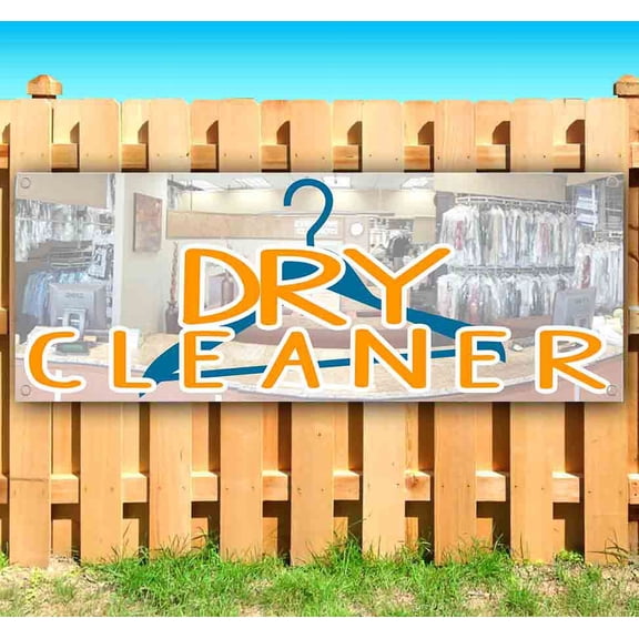 Dry Cleaner 13 oz Vinyl Banner With Metal Grommets