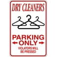 thumbnail image 1 of Dry Cleaners Picture Art Parking Signs - Peel & Stick Sticker - Vinyl Wall Decal Size : 9 Inches X 18 Inches, 1 of 1