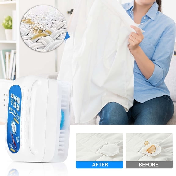 Dry Cleaning Foam for Clothes, Down Jacket Cleaner Stain Remover, No Rinse Fabric Cleaner for Shoes, Home Use
