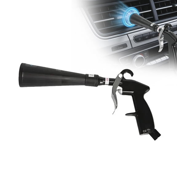 Dry Cleaning Gun – Air-Powered Car Interior Tool, Vortex Airflow for Seats, Carpets, Vents