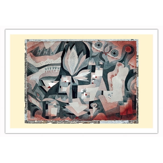Dry Cooler Garden - From an Original Color Painting by Paul Klee c.1921 - Fine Art Matte Paper Print (Unframed) 30x44in