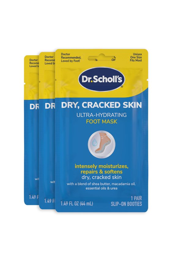Dry, Cracked Skin, Ultra Hydrating Foot Mask, 3 Pairs Moisturizing Socks: Intensely Moisturizes Repairs and Softens Rough Dry Skin with Urea & Essential Oils for Dry Cracked Feet