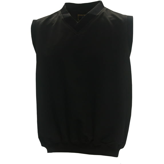 Dry Creek by Baru Men's V-Neck Pullover Golf Windvest, Medium Black -