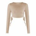 thumbnail image 1 of Dry Crop Tops Long Sleeve  Side Drawstring, 1 of 11