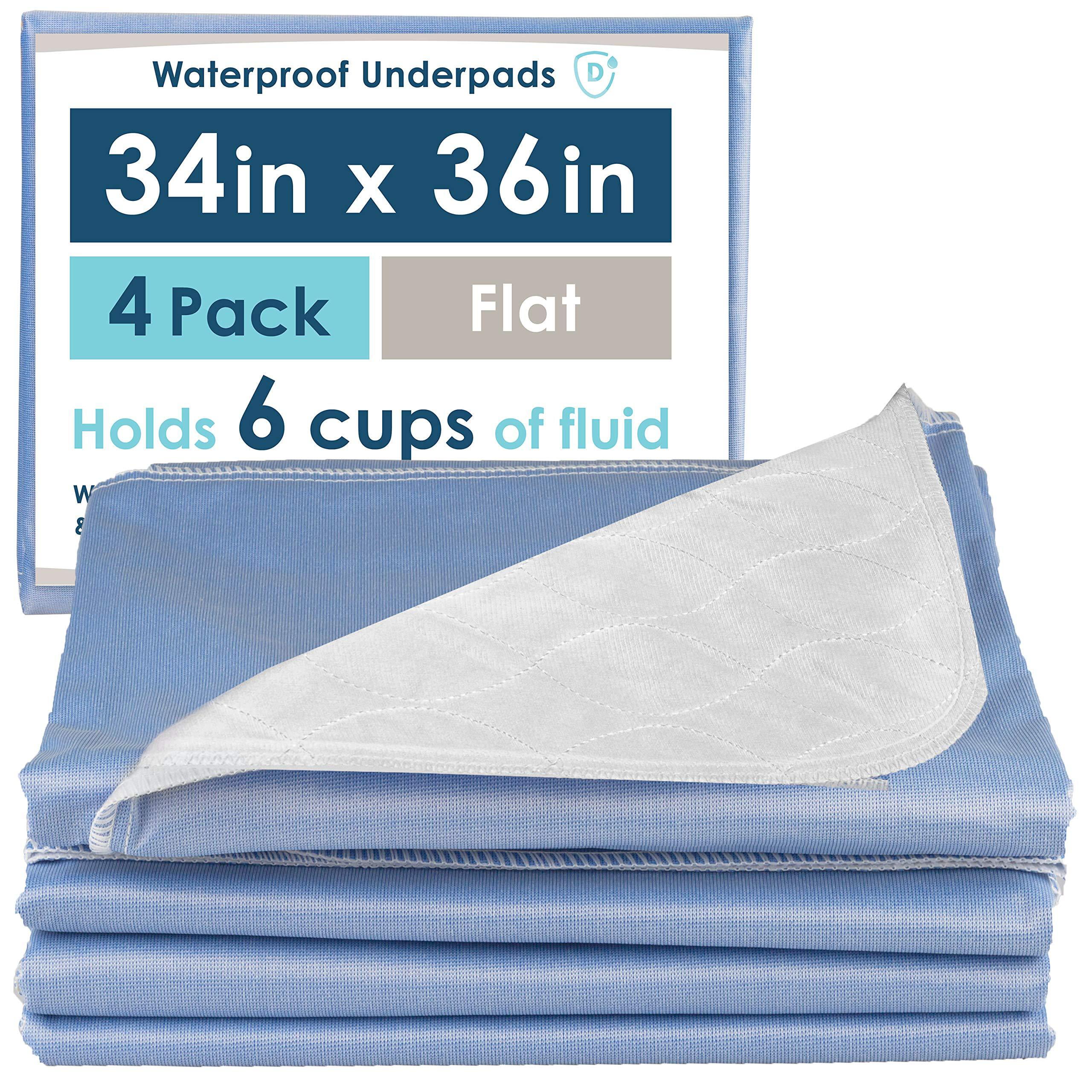 Dry Defender Waterproof Bed Pads for Incontinence - Absorbent Washable  Underpad - Mattress Pads for Kids or Adults - Flat, 17x24 Inch (Pack of 1)  1 Count (Pack of 1) 