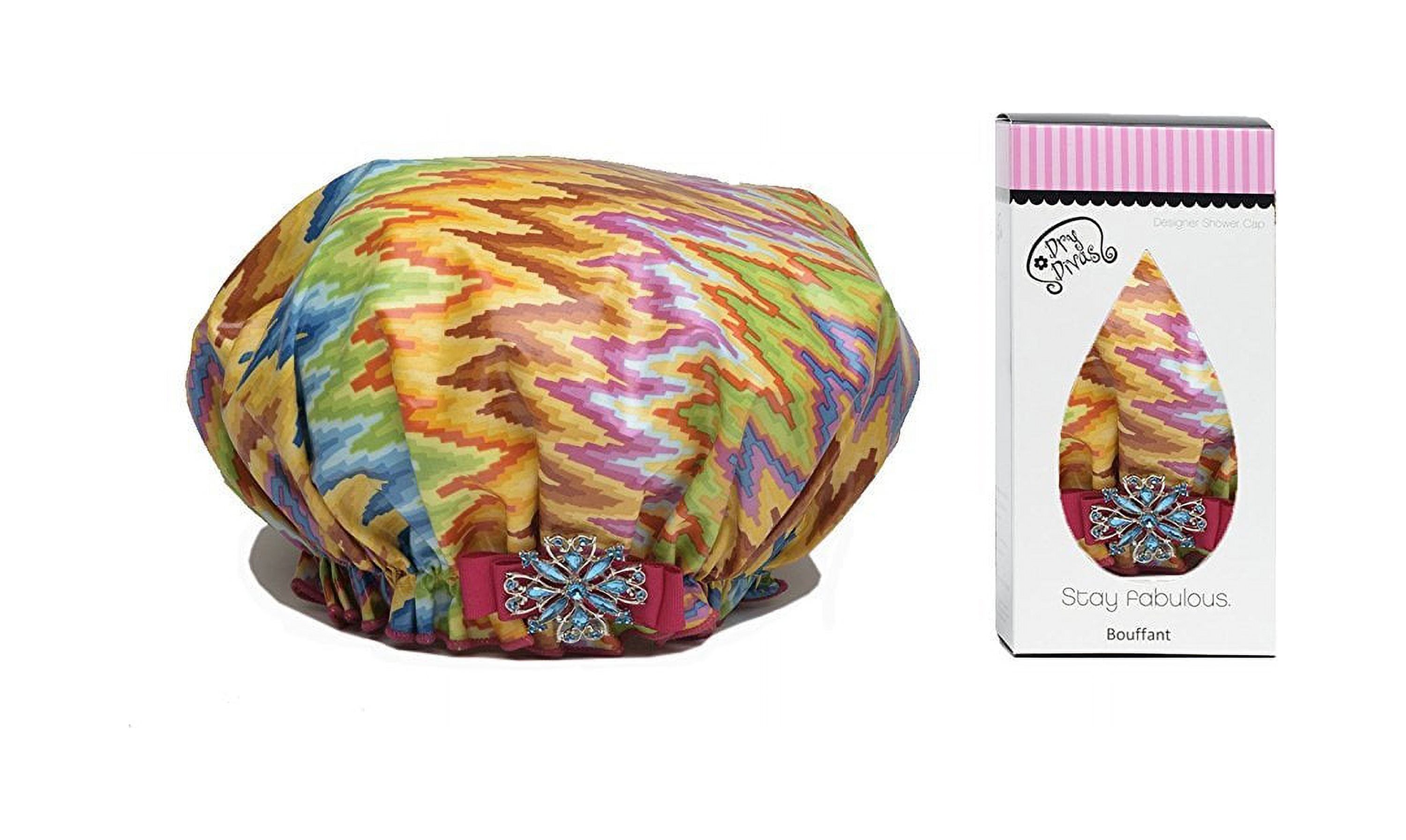 Dry Divas Designer Shower Cap For Women Washable, Reusable Large