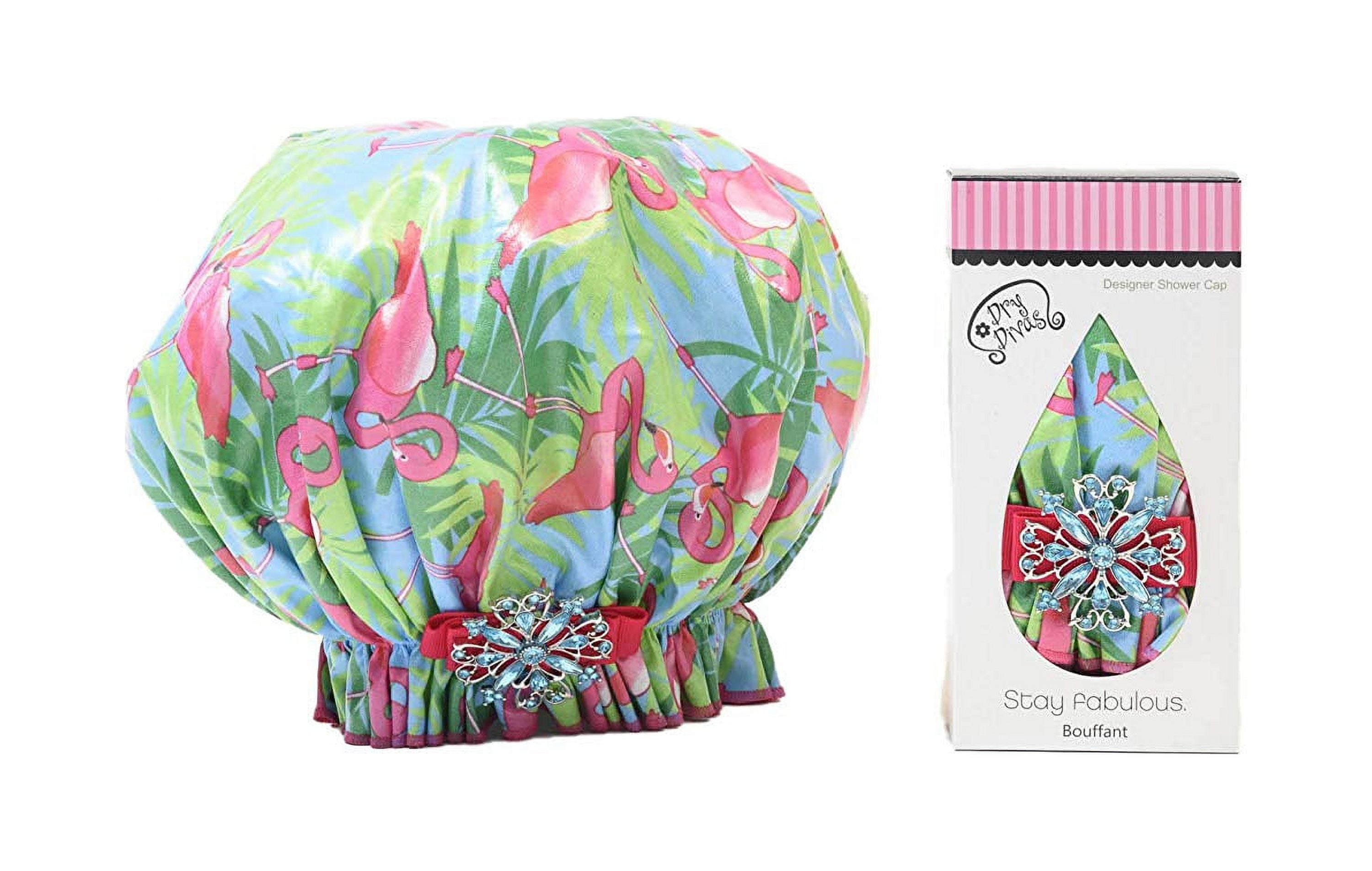 Dry Divas Designer Shower Cap Washable, Reusable Large Bouffant